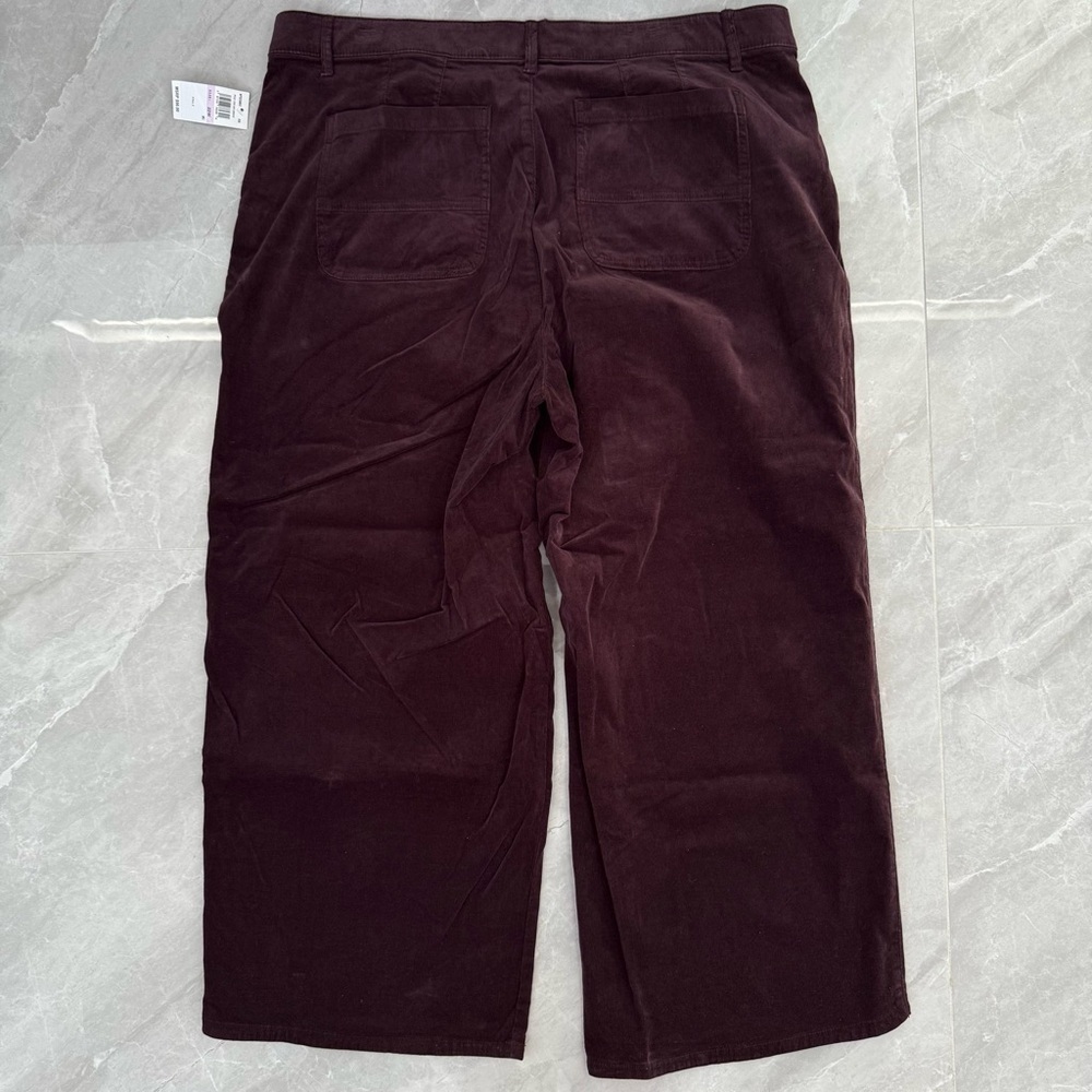 Women’s Democracy "Ab"solution Skyrise Wide Leg Corduroy Pants Tulip Hem 22W - Picture 9 of 16